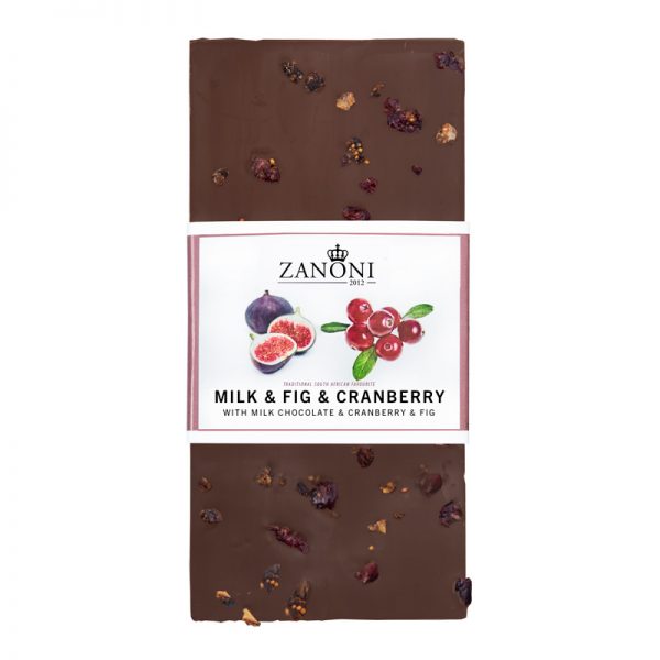 Milk Fig & Cranberry 100g Slab